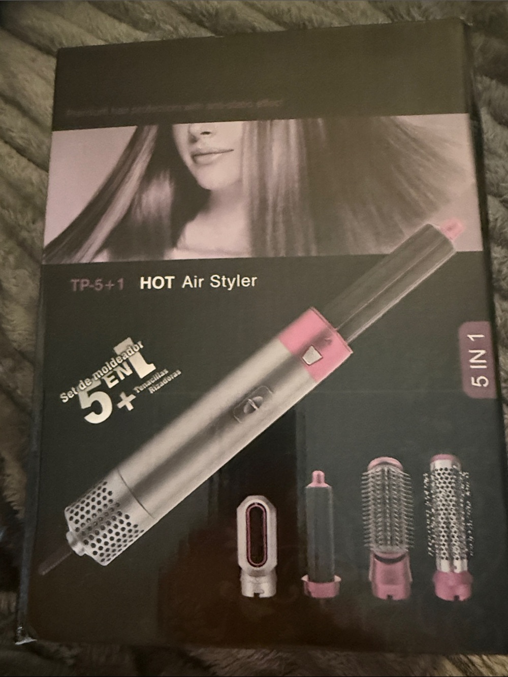 HOT Air Styler 5-in-1 Hair Tool - Silver & Pink